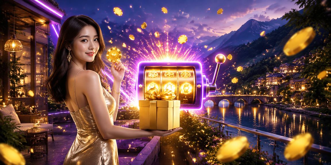 Màn hình slot game neon tại Sa Pa – trải nghiệm giải trí trực tuyến ban đêm